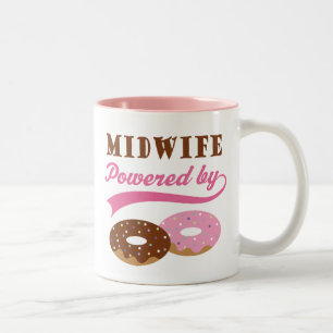 Midwife Gift (Doughnuts) Two-Tone Coffee Mug