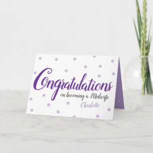 Midwife graduation congratulations card