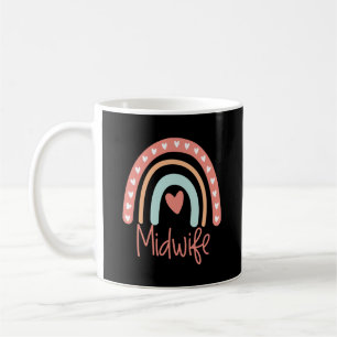 Midwife Midwifery Gift Boho Rainbow Coffee Mug