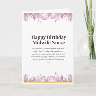 Midwife Nurse Birthday Card — Happy Birthday