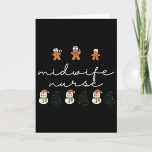 Midwife Nurse Christmas Gingerbread Nicu Hostal Pa Card