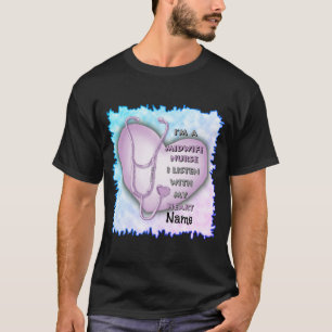 Midwife Nurse Purple Heart T-Shirt
