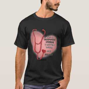 Midwife Nurse Red Heart  t-shirt