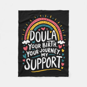 Midwife Postpartum Doula Quote For Birth Labour Fleece Blanket