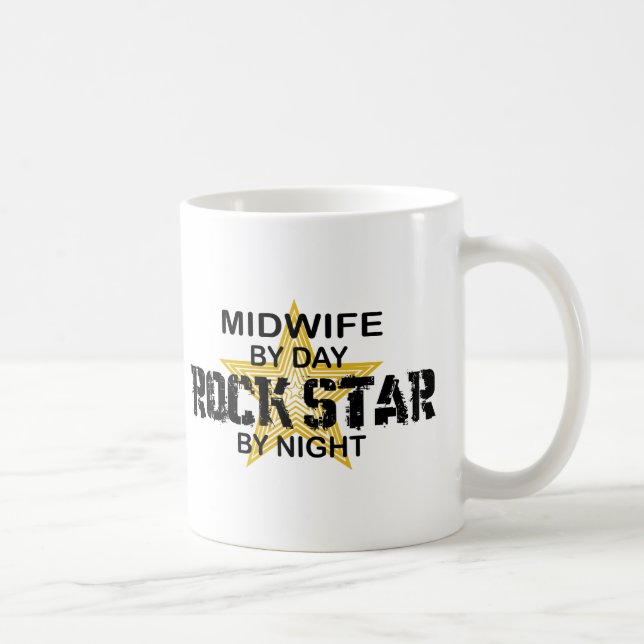 Midwife Rock Star by Night Coffee Mug (Right)