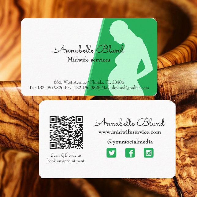 Midwife service Business Card (Creator Uploaded)