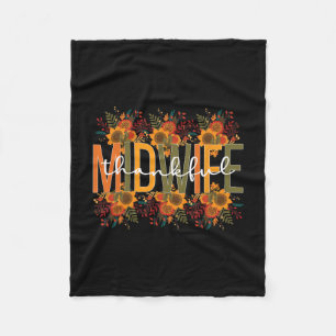 Midwife Thanksgiving Midwifery Midwives Fleece Blanket