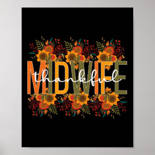 Midwife Thanksgiving Midwifery Midwives Poster