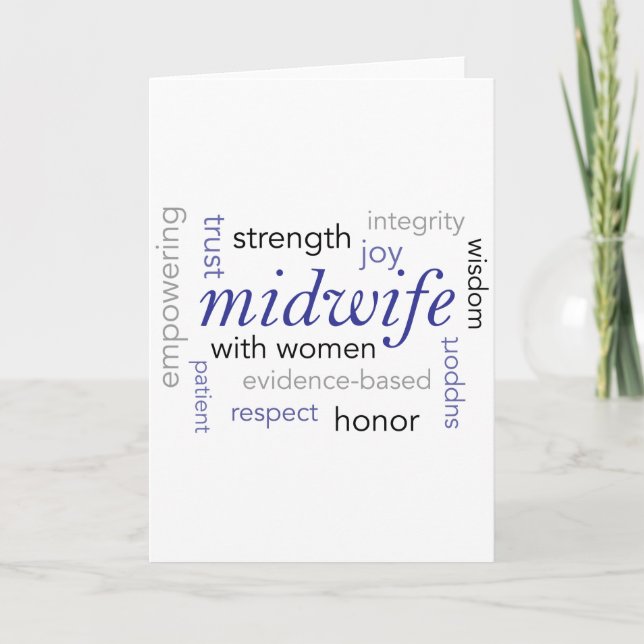 midwife word cloud card (Front)