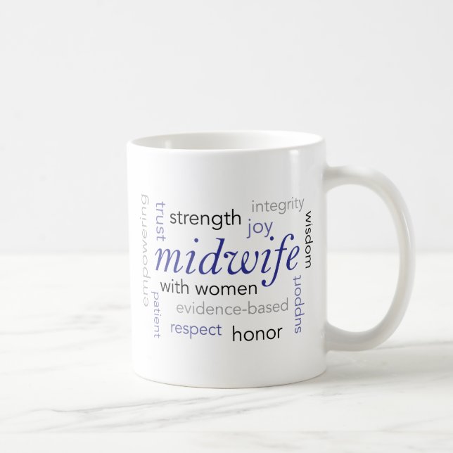midwife word cloud coffee mug (Right)