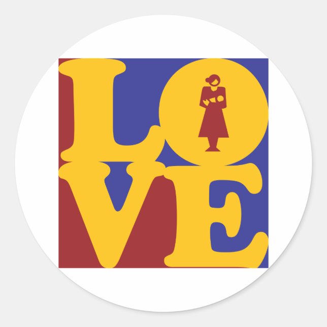 Midwifery Love Classic Round Sticker (Front)