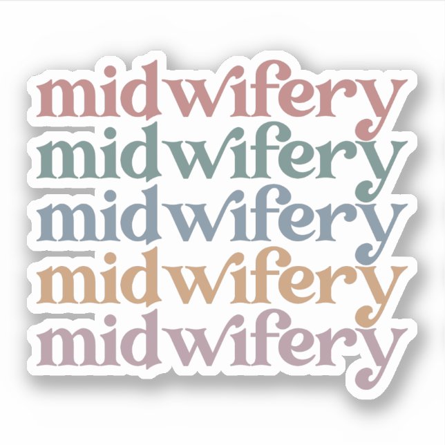 Midwifery Retro Vintage Midwife Gifts (Front)