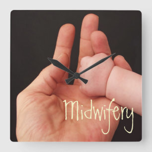 Midwifery Square Wall Clock