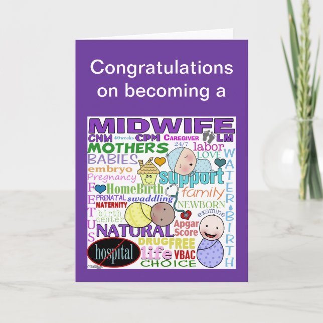 Midwifery Terminology-Subway Art Card (Front)