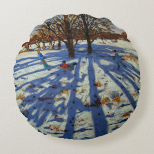 Midwinter Calke Abbey Derbyshire Round Cushion