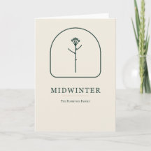 Midwinter Minimalist Line Art Holiday Card