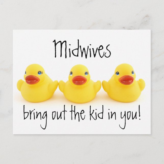 Midwives Kids and Yellow Rubber Ducks Postcard (Front)