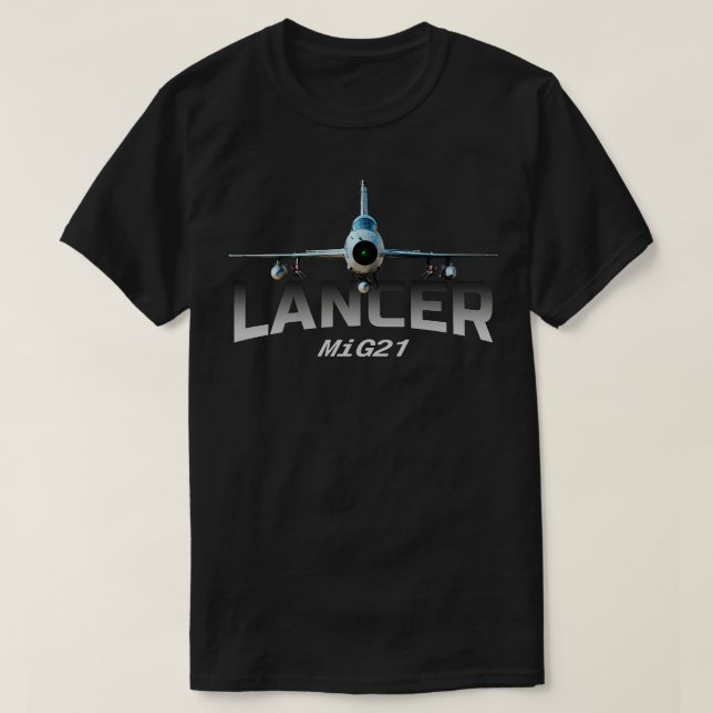 MiG21 Lancer Jet Fighters T-Shirt (Design Front)
