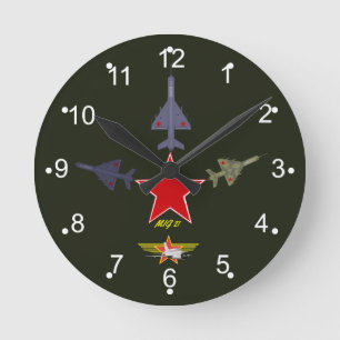 Mig  21Wall Clock. Round Clock