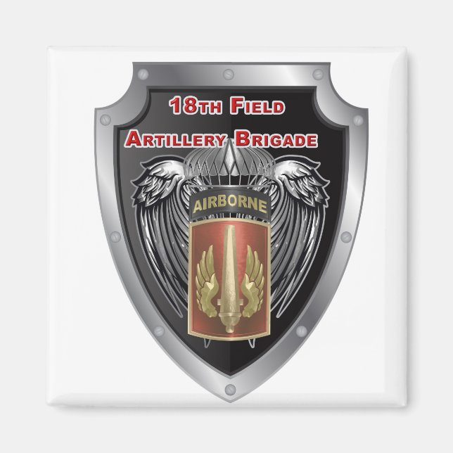 Mighty 18th Field Artillery Brigade Airborne Magnet (Front)