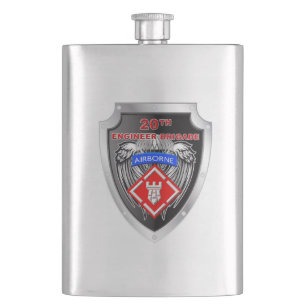 Mighty 20th Engineer Brigade-Airborne Hip Flask