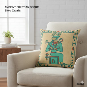  Mighty Ancient Pharaoh & Hieroglyphs Art Cushion
