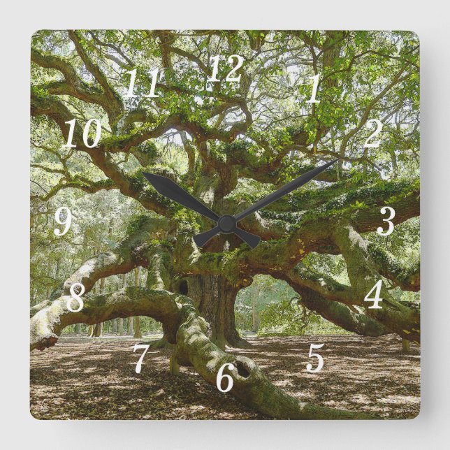 Mighty Angel Oak Wall Clock (Front)