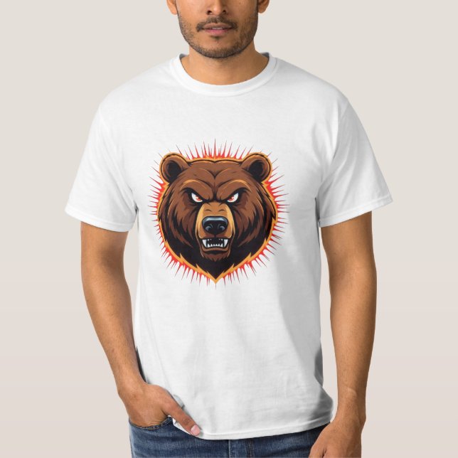 Mighty Bear – Raw Strength of Nature T-Shirt (Front)