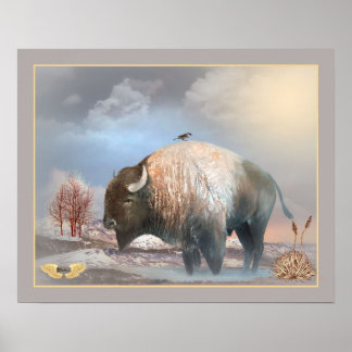 Mighty Buffalo American Bison Poster