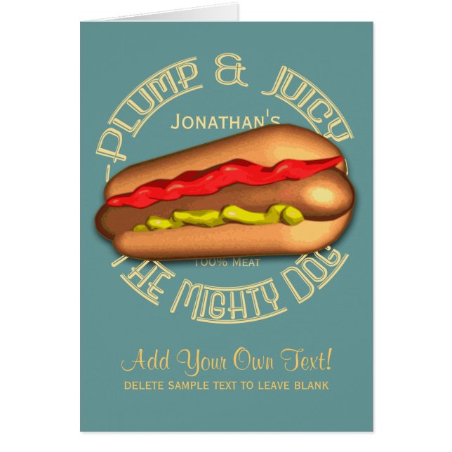 Mighty Dog Hotdog Personalised (Front)
