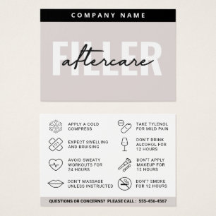 Mighty Filler Aftercare Card