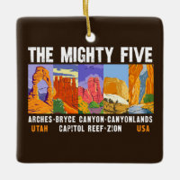 Mighty Five Utah National Parks List Vintage 