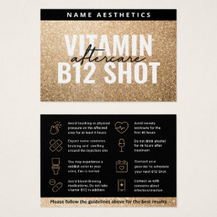 Mighty Glitter Gold Dermal Filler Aftercare Card