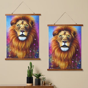 Mighty Lion Hanging Tapestry