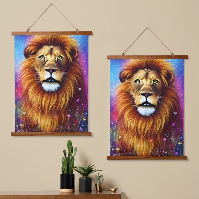 Mighty Lion Hanging Tapestry (Asymmetrical)