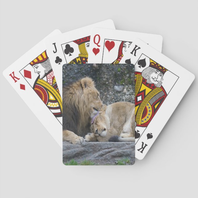 Mighty Lion Love Playing Cards (Back)