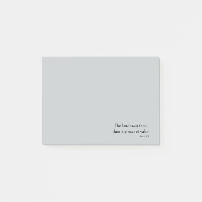 Mighty Man of Valour Bible Verse Post-it Notes (Front)