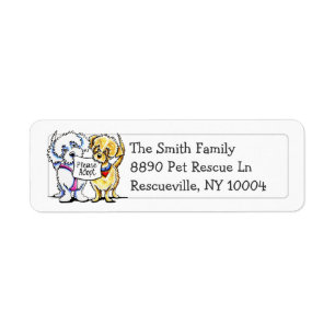 Mighty Mutts Please Adopt Studio Simple Return Address Label