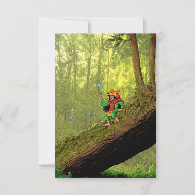 Mighty Nizz Blue Buttefly Card (Front)