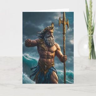 Mighty Poseidon Gay Greetings Card