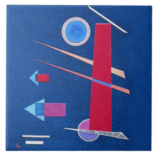 Mighty Red -  Wassily Kandinsky Modern Art Ceramic Tile