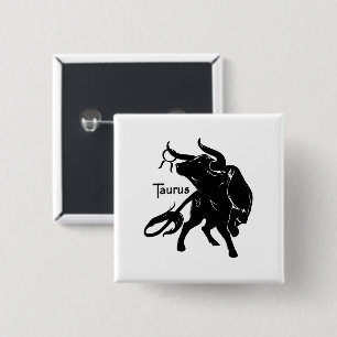 Mighty Taurus the Bull Zodiac 15 Cm Square Badge