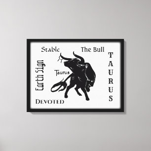 Mighty Taurus the Bull Zodiac Canvas Print
