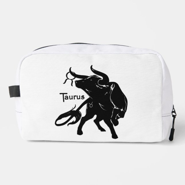 Mighty Taurus the Bull Zodiac Dopp Kit (Front)