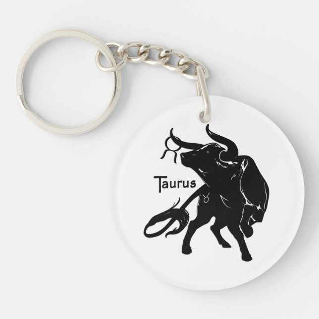 Mighty Taurus the Bull Zodiac Key Ring (Front)