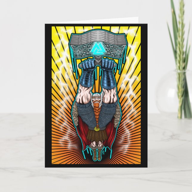 Mighty Thor - Full Color Greeting Card (Front)