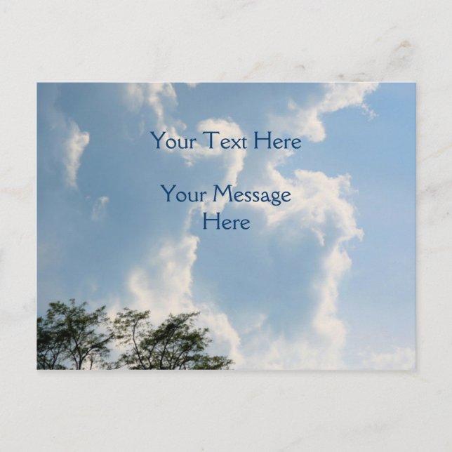 Mighty White Clouds Nature Postcard (Front)