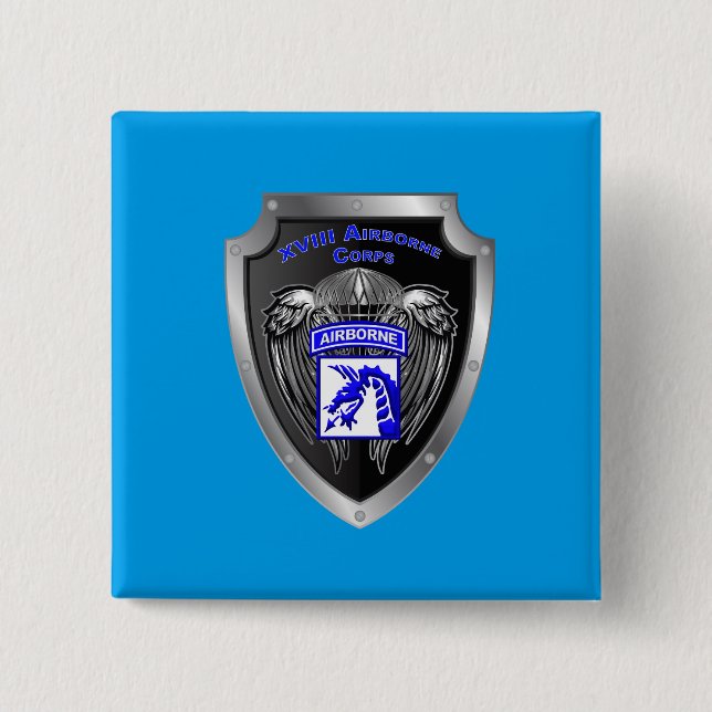 Mighty XVIII Airborne Corps 15 Cm Square Badge (Front)