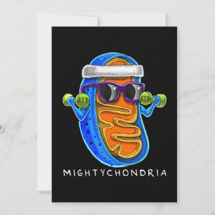 Mightychondria Cellular Biology Science Teacher Holiday Card