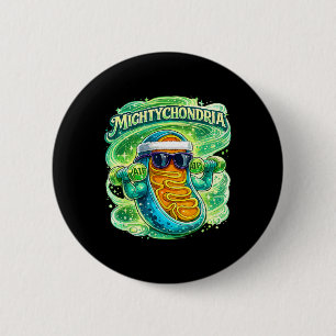 Mightychondria Science Cell Biology Teacher 6 Cm Round Badge